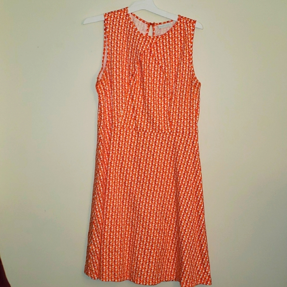 Orange midi dress
